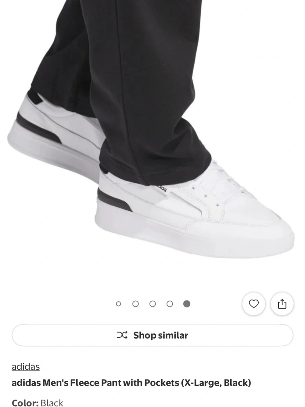 adidas Men's Black Straight-Leg Sweatpants with pockets